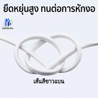 สายไฟทนอุณหภูมิสูง RVVB 2 แกน แบบแบน สีขาว ขนาด 2.5/4 มม.SQ ทนการเสียดสี หน่วงไฟ 20/50/100ม.