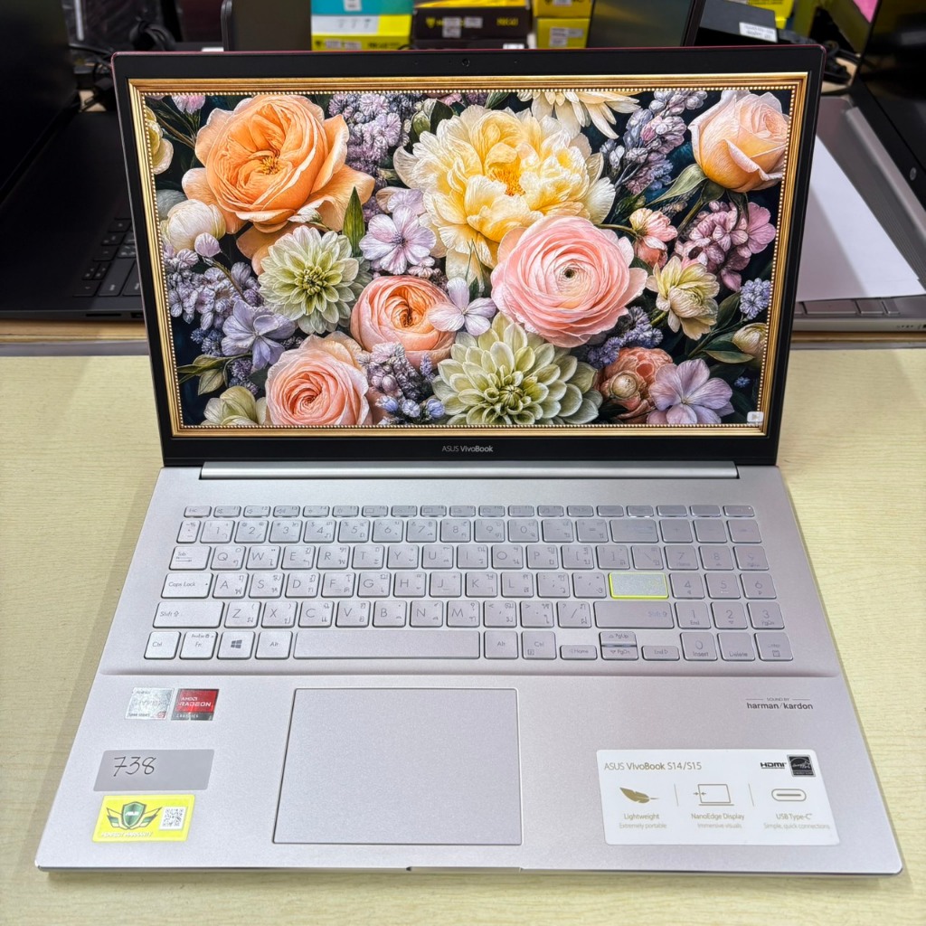 ASUS  VIVOBOOK  D533UA - BQ004TS  สภาพเครื่องภายนอก  90%  ประสิทธิภาพการทำงาน 100%