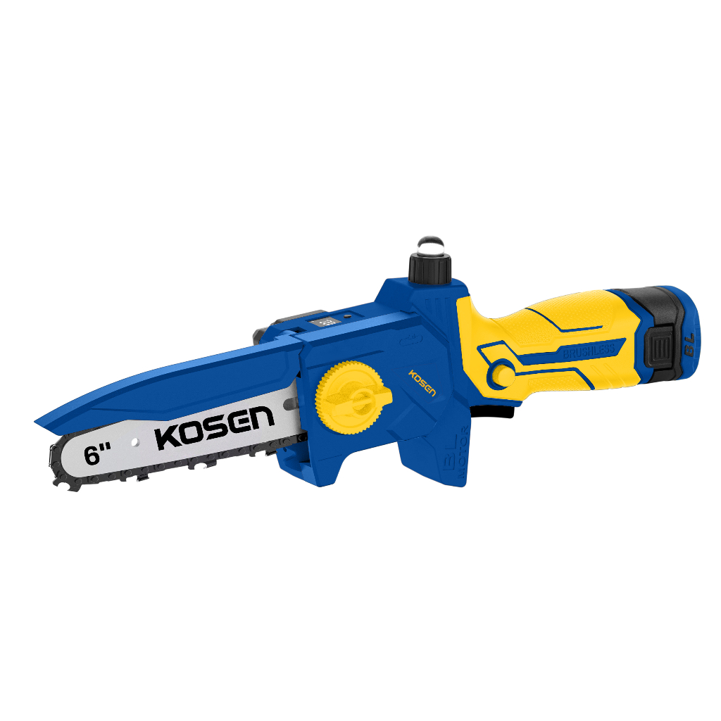 KOSEN เลื่อยไฟฟ้า 6 นิ้ว 16.8V KS-4005 เลื่อยไฟฟ้าไร้สาย เลื่อยโซ่ไฟฟ้า เลื่อยแบตเตอรี่ เลื่อยตัดไม้ เลื่อยยนต์