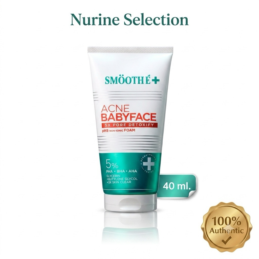 [40/80 ml.] Smooth E Babyface Acne-5 Detoxify Non-Ionic โฟมล้างหน้าดีท๊อกซ์ 5 เชื้อสิว
