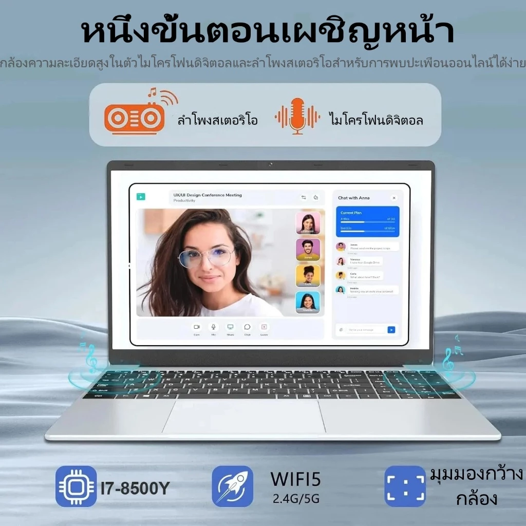 NEW  X15 Pro โน๊ตบุ๊ค หน้าจอ15.6 นิ้ว RAM16GB SSD 512GB Windows 11 Intel @2.0GHz ประกัน 1ปี พร้อมส่ง thumbnail 6