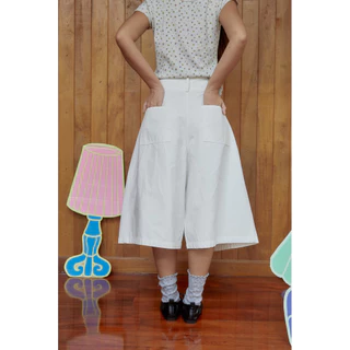 Pantry Relaxed Crop pants กางเกงขา5ส่วน ทรงสวยมาก สีขาว สีเขียวเข้ม