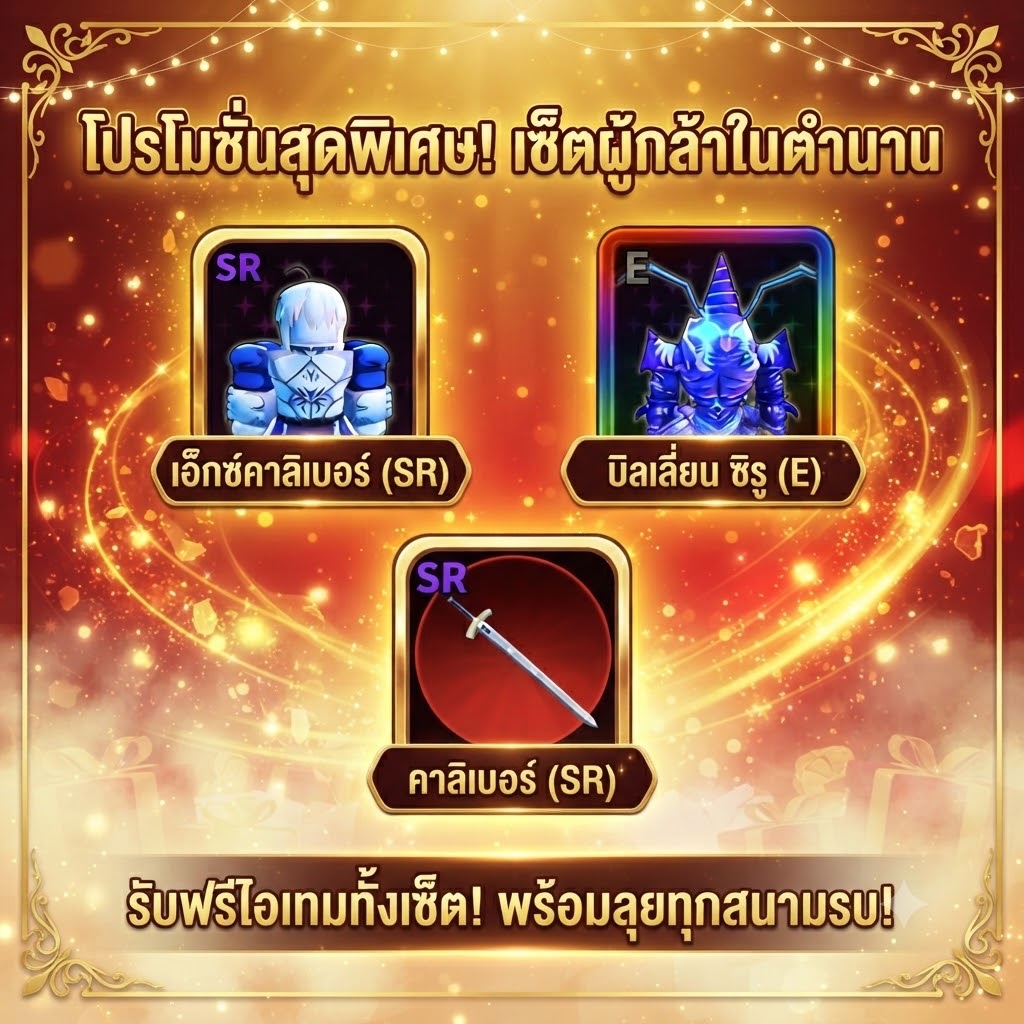 การ์ดเกม ไอดี Starter SR Excalibur + Calibur LV 900+ | 1B Ziru + 2000 Tickets