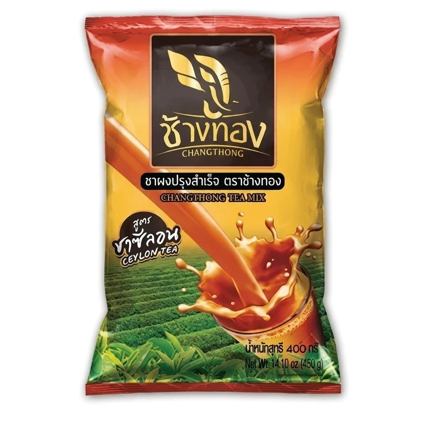 ชาผงปรุงสำเร็จ ตราช้างทอง (สูตรชาซีลอน) ขนาด 400 กรัม exp03/04/28