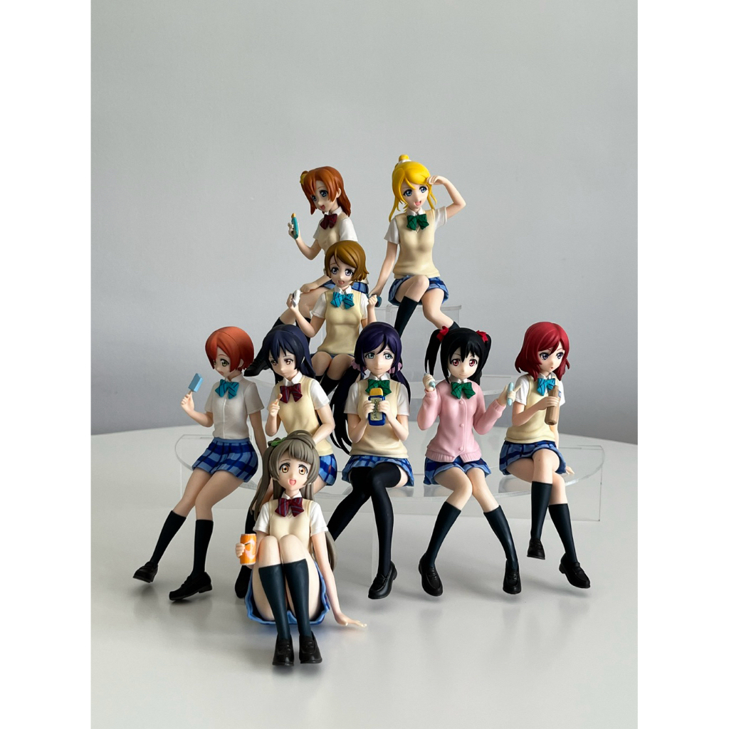 (พร้อมส่ง) - (เซ็ต 9 ตัว) แท้จากญี่ปุ่น ฟิกเกอร์มือ 2 💥มีรอยบ้างน้า Love live after school cos figur