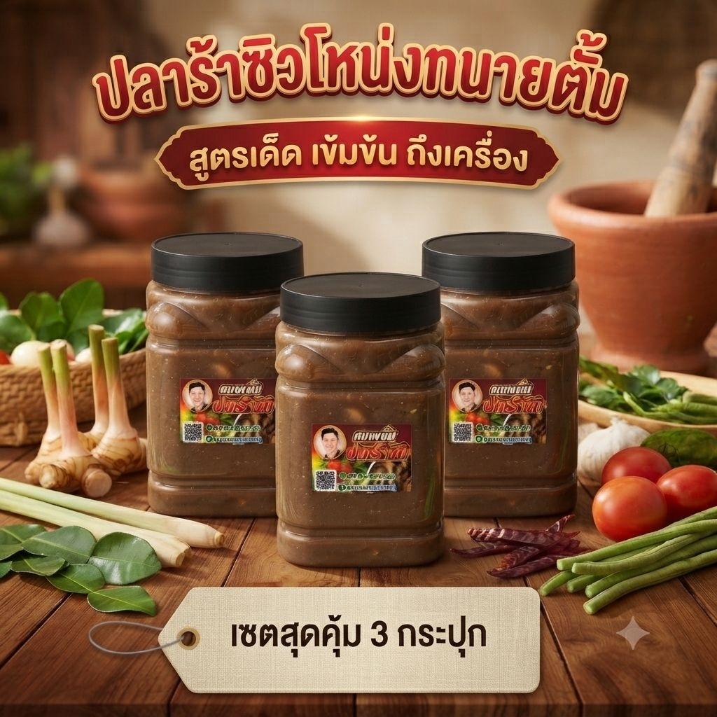 ปลาร้าซิว 3 ปุก (3 กิโล)