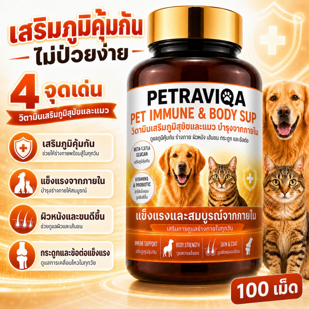 Petraviqa Beta Glucan+Lysine วิตามินเสริมภูมิ ไม่ป่วยง่าย รูปที่ 5