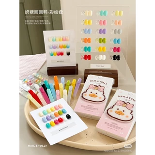[พร้อมส่งจากไทย] สีเจลเนื้อครีม สำหรับทาเล็บ เพ้นท์เล็บ Nail & Yolly 18 สี