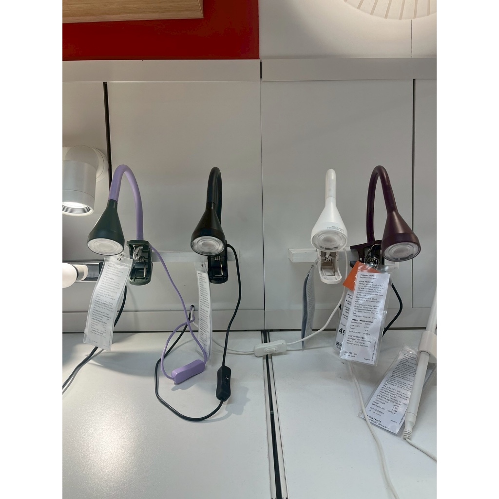 ⭐️NÄVLINGE แนฟลิงเง ไฟสปอตไลท์ LED แบบหนีบ,ขาว,ดำ, ม่วงไลแลค/เขียวเข้ม,แดงเข้ม🥝
