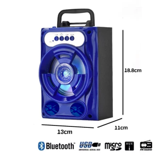 ลำโพงบลูทูธ BFUBF แบบพกพา ไร้สาย ซับวูฟเฟอร์ ไฟ LED แบตเตอรี่ 1200 mA มี 3 สี