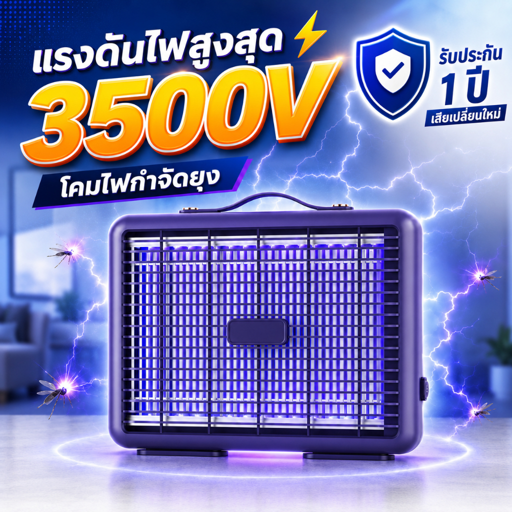 3500V โคมไฟฆ่ายุง 2600mah แบตเตอรี่ แบบพกพา ที่ดักยุงและแมลง ฆ่ายุงในวินาที Type-C ไฟล่อแมลง กลิ่นและเงียบ ไม่มีสารเ