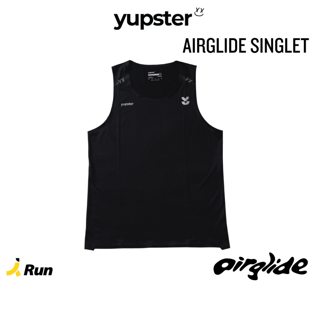yupster Airglide Singlet เสื้อกล้าม ระบายอากาศได้ดี เหมาะสำหรับการวิ่งและกิจกรรมกลางแจ้ง