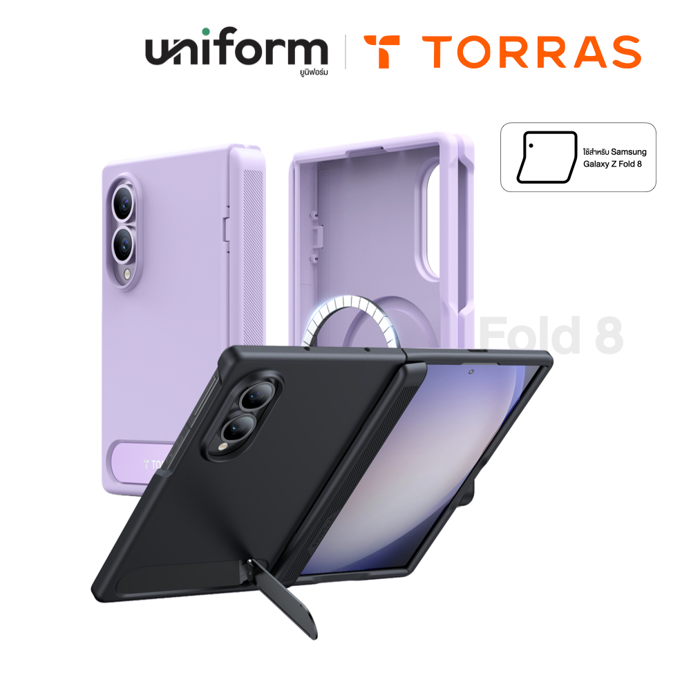 TORRAS เคสกันกระแทก L1 Guardian ใช้สำหรับ Samsung Galaxy Fold 8 - มาพร้อมขาตั้ง