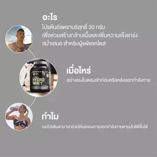 [เซ็ตคู่!!] OPTIMUM NUTRITION Hydro Whey 3.5 Lbs. เวย์ไฮโดรไลซ์ ช่วยเสริมสร้างกล้ามเนื้อ และดูดซึมไว