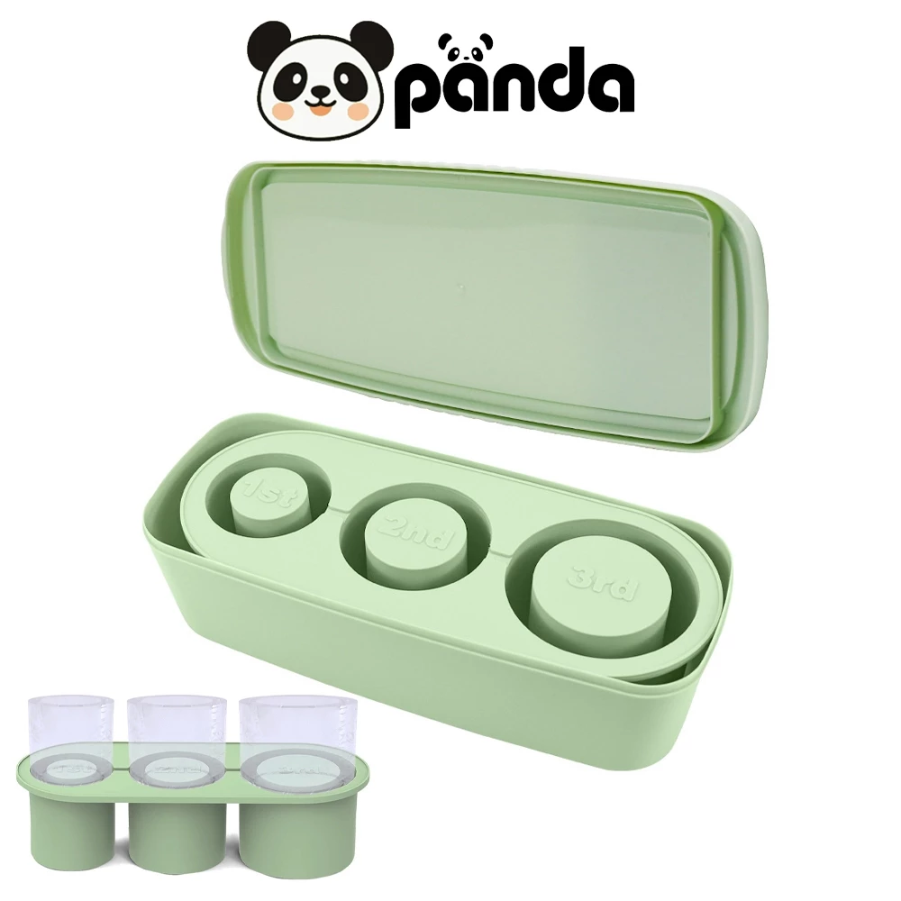 PANDA แม่พิมพ์น้ำแข็งก้อน แม่พิมพ์ทำน้ำแข็ง มีฝาปิด กล่องน้ำแข็ง ใช้ได้กับ stanley แก้วเก็บความเย็น ที่ทำน้ำแข็ง