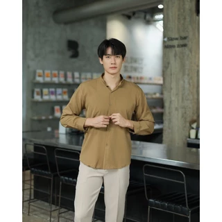 [ส่งทันที กทม.1 วัน] S6: เสื้อเชิ้ตคอจีนแขนยาว สีพื้น พร้อมส่ง ไซซ์ M L XL XXL ผ้านิ่มใส่สบายไม่ร้อน