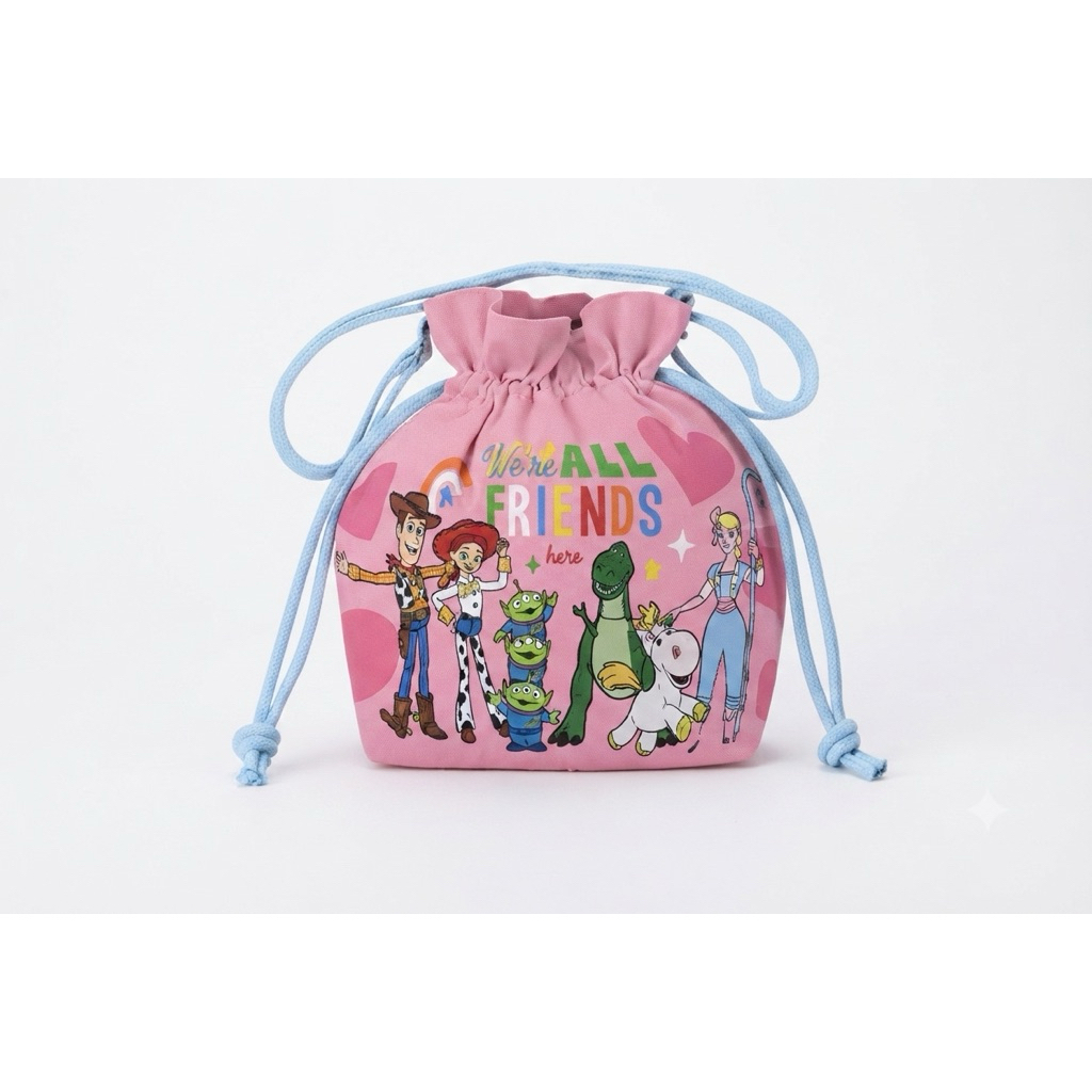 กระเป๋าผ้าหูรูด กระเป๋าสะพายข้าง เมจิบัลแกเรีย Meiji Bulgaria Disney Toy story
