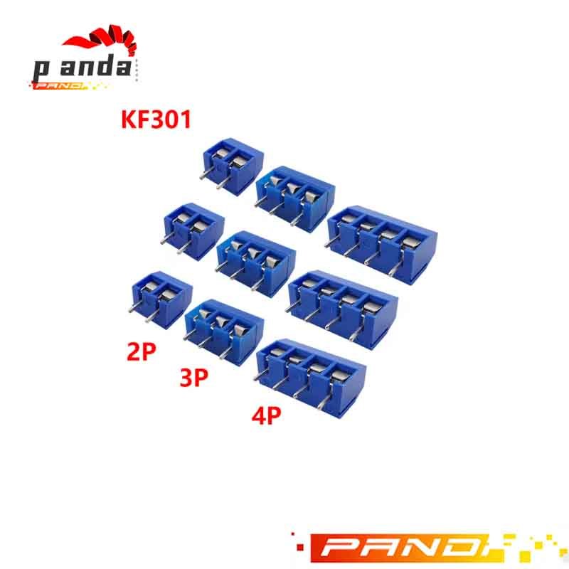 20/50 KF301, KF301-5.0-2P, 3P, 4P, ระยะทาง 5.0 มม., ตรง, สกรู, ขั้วต่อ PCB สามารถเชื่อมต่อกับขั้วต่อปลั๊กอิน