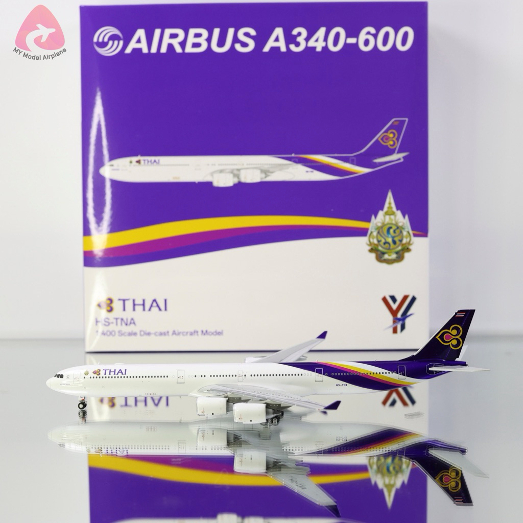 โมเดลเครื่องบิน Thai Airway A340-600 "Watthana Nakhon" HS-TNA [YY34611] YY Wings 1:400 [พร้อมส่ง]