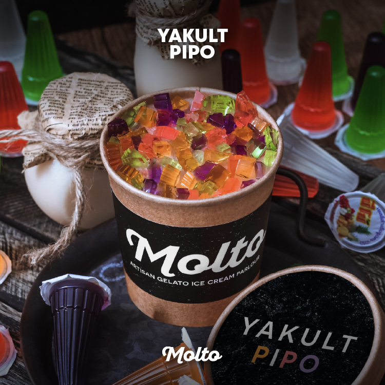 Molto ไอศกรีม รสยาคูลท์ ปีโป้ 16 ออนซ์ - Molto Premium Gelato - Ice cream Yakult Pipo 16 oz. ‼️ซื้อ 4 ถ้วย ส่งฟรี ‼️