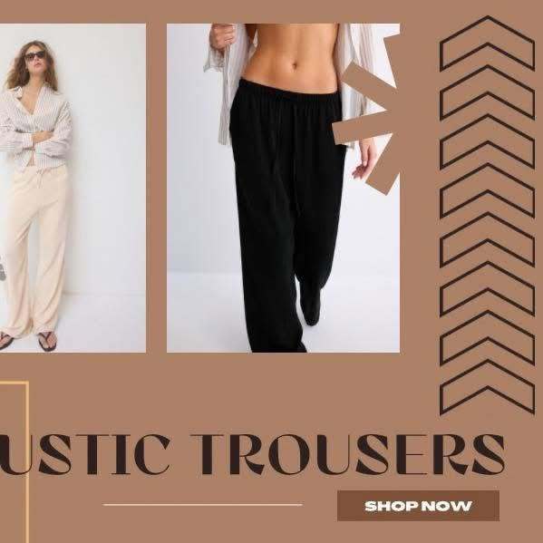 88 OUTLET📍STRADIVARIUS  LONG FLOWING RUSTIC TROUSERS เพิ่งมาใหม่ล่าสุดน๊า สีครีม