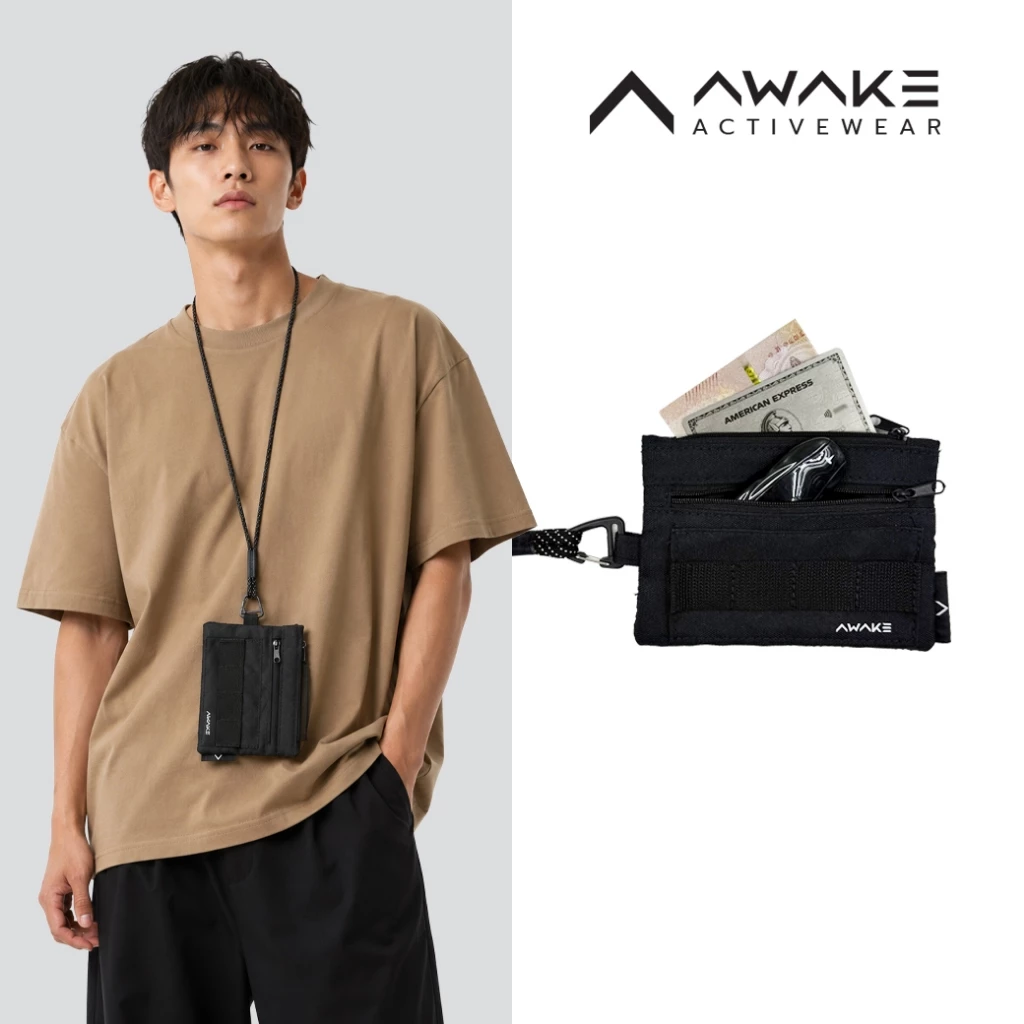 AWAKE กระเป๋าสตางค์สะพายข้างและคล้องคอ TACTICAL WALLET