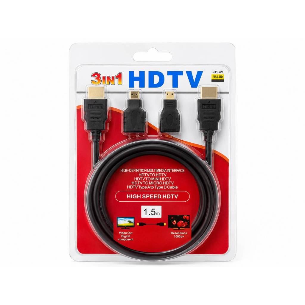 HDTV 3 in 1 Cable ยาว1.5m พร้อมส่ง ส่งด่วนได้