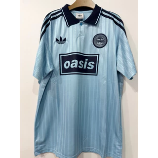 Street.32 เสื้อยืด คอปก ผ้ากีฬา ถ่ายจากสินค้าจริง oasis x das สีเขียว สีดำ สีขาว