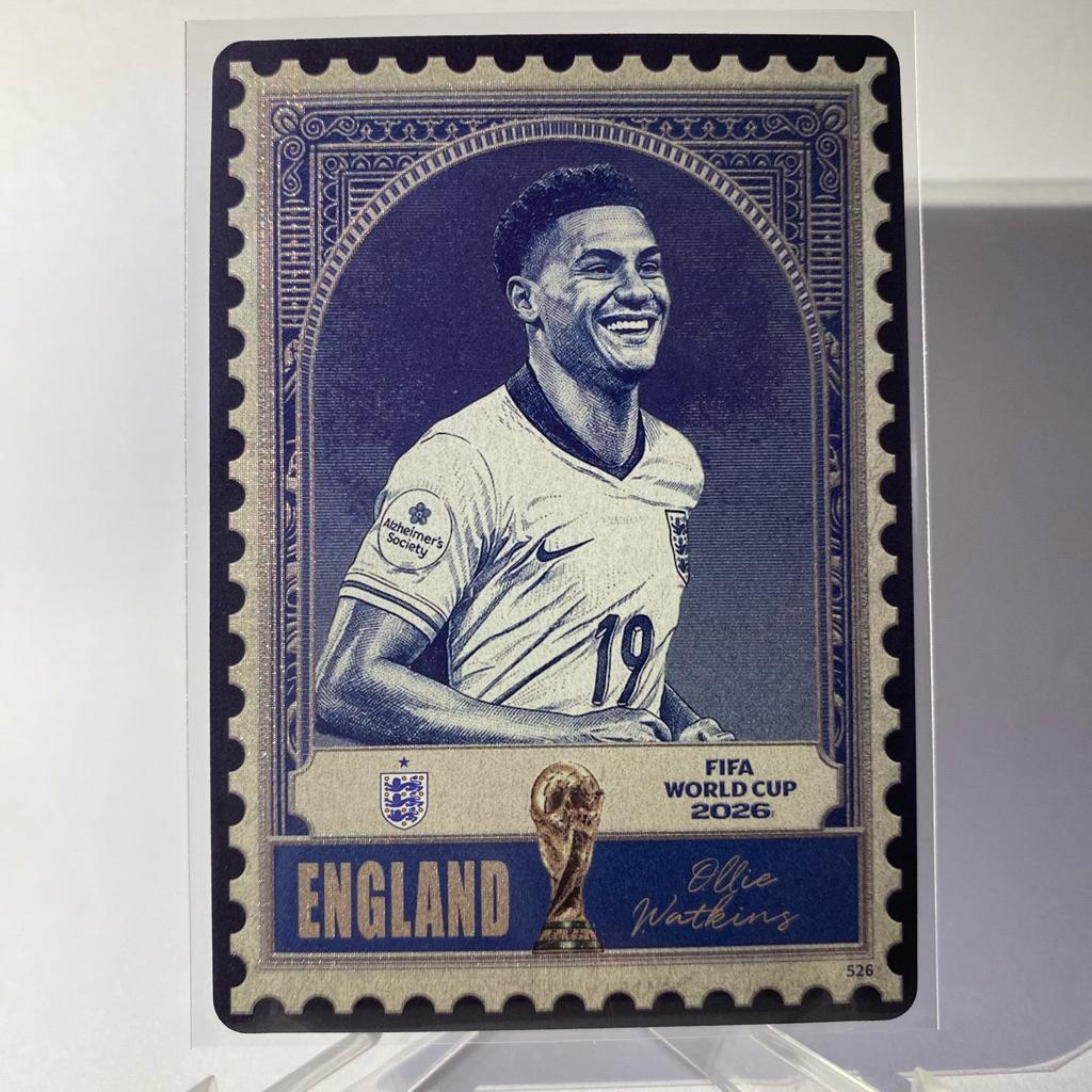 การ์ดนักฟุตบอลสำหรับสะสม OLLIE WATKINS, ENGLAND, PANINI 2026, (การ์ดบาง, เรียบ)