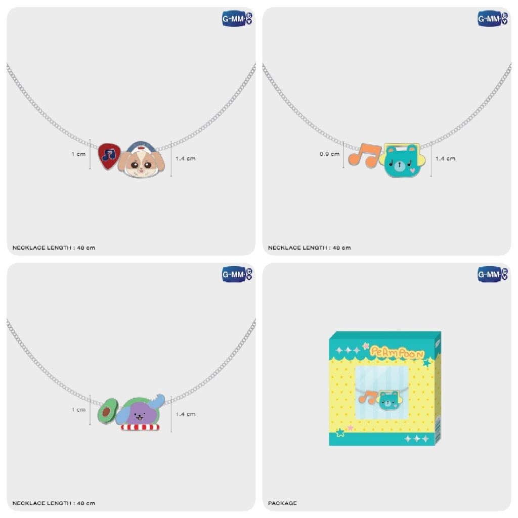 *พร้อมส่ง'* GMMTV CHARM NECKLACE สร้อยคอ Avocean Permpoon Wesley