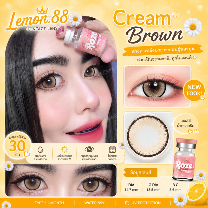 Bigeye Cream brown gray สีเทา สีน้ำตาล บิ๊กอาย มีเลขที่จดเเจ้งถูกต้องปลอดภัยต่อดวงตา มีค่าสายตาปกติ-10.00 รายเดือน มีอย.