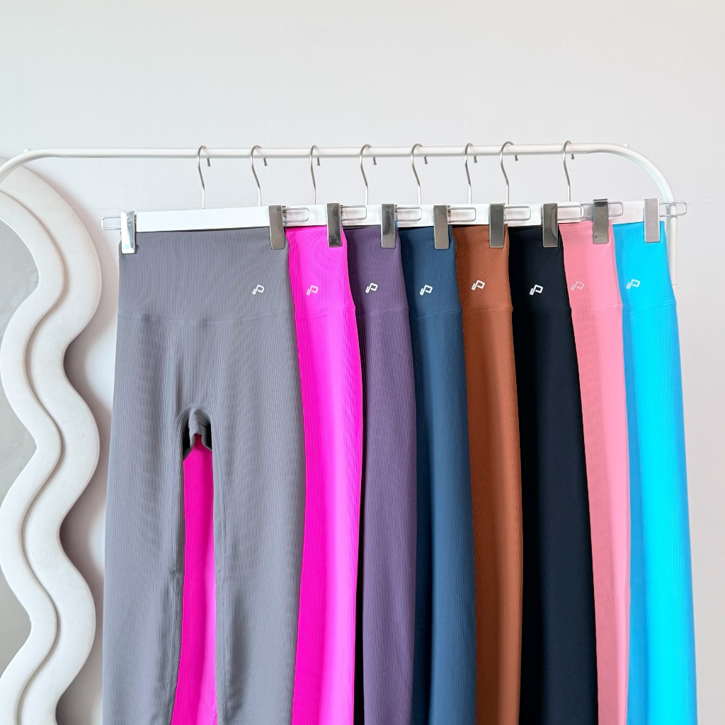 Planky leggings (YOGA/PK177) กางเกงโยคะ เอวสูงทรงสวย ผ้าร่องใส่สบาย กางเกงฟิตเนสขายาว  กางเกงออกกำลังกายผู้หญิง