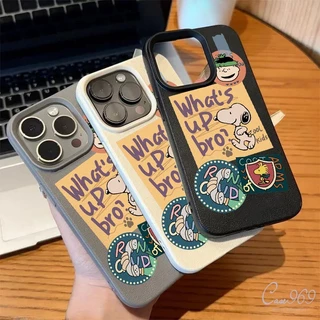 เคสไอโฟน 11 16 สำหรับ IPhone 15 14 16 12 13 Pro Max 7Plus X XS XR Max 7 8 14 16 15 Plus SE การ์ตูนน่ารัก สนูปปี้กราฟฟิตี