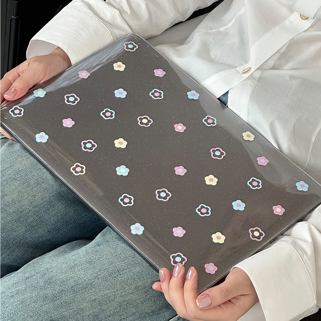 Shesell พร้อมส่ง✨เคส macbook(Glitter)ดอกไม้หลากสี A3404 Neo13 Air13 Air15 เคสสำหรับแมคบุ๊คใสPro13/14