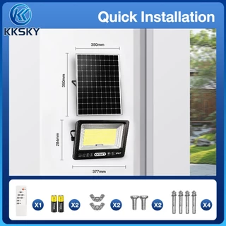 KKSKY ไฟโซล่าเซลล์ 80000W Solar Light IP67กันน้ำ ป้องกันฟ้าผ่า ไฟถนน โซล่าเซลล์LED ไฟ สปอตไลท์ สว่างอัตโนมัติเมื่อฟ้ามืด