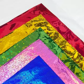 กระดาษเลเซอร์-ฟอยล์ห่อของขวัญ สีเดียว25แผ่น / คละสี 25แผ่น ขนาด 65x54cm (กระดาษเลเซอร์-กราฟฟิค)