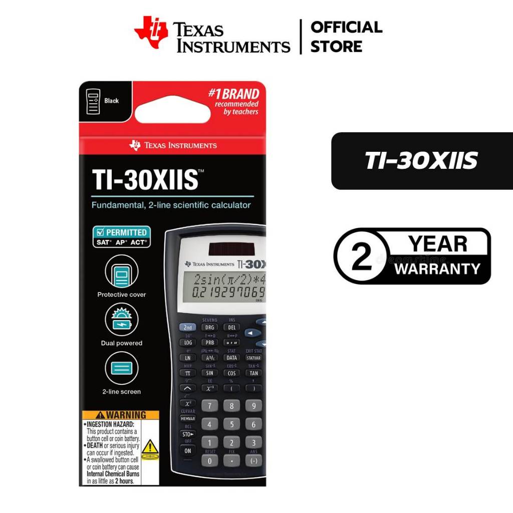Texas Instruments เครื่องคิดเลขวิทยาศาสตร์ รุ่น TI-30XIIS Scientific Calculator