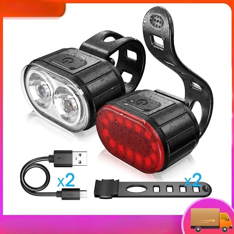 HEXMA COD ไฟท้ายจักรยาน LED ชาร์จ ยูเอสบี กันน้ำ ไฟจักรยาน อุปกรณ์เสริมจักรยาน ไฟเตือนความปลอดภัย