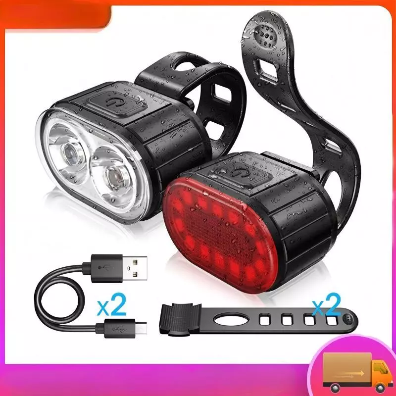 HEXMA COD ไฟท้ายจักรยาน LED ชาร์จ ยูเอสบี กันน้ำ ไฟจักรยาน อุปกรณ์เสริมจักรยาน ไฟเตือนความปลอดภัย