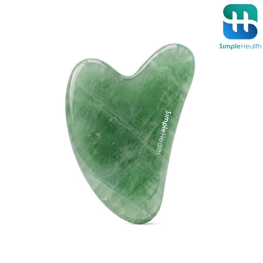 Simplecare กัวซาหยก Jade Gua Sha หินกัวซา รูปหัวใจ นวดหน้า-คอ-ตัว ลดบวม กระตุ้นการไหลเวียนเลือด