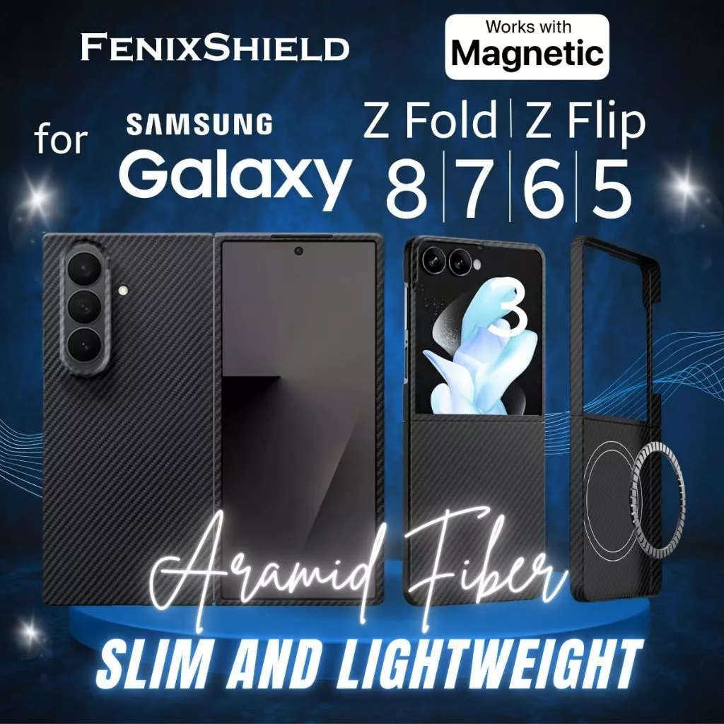 (ส่งทันที) เคส FenixShield Aramid Carbon Fiber สำหรับ Galaxy Z Fold / Flip / 8 / 8 Ultra / 7 / 6 / 5 / 3
