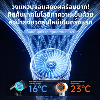 CASGOO K801 พัดลมไอเย็น ICE Cooling ปรับลม199ระดับ เย็น16°C มอเตอร์13000rpm แบตใหญ่ ปรับ180° ได้ไฟฉาย สายคล้องฟ