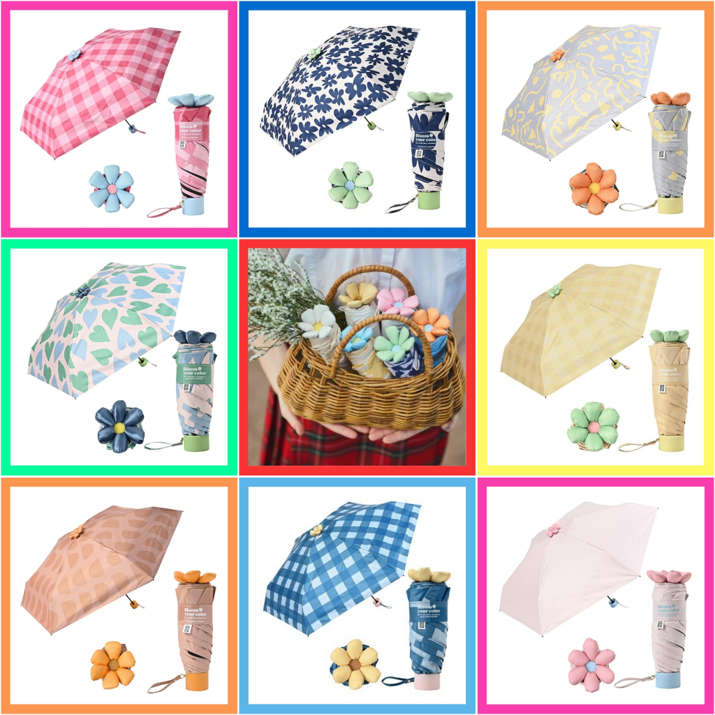 🧡 แท้ 100% ร่มพับ ร่มกันแดด ร่มกันฝน Ohana Parasol assa 💛 ร่มดอกไม้