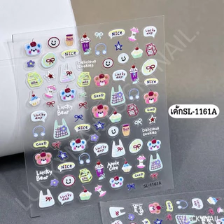 สติ๊กเกอร์ติดเล็บ รูปการ์ตูนน่ารักๆ แผ่นละ 9 บาท สินค้าพร้อมส่ง