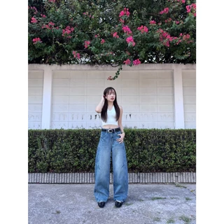 ยีนส์SARAN SR093 กางเกงยีนส์ Mom Baggy Jeans