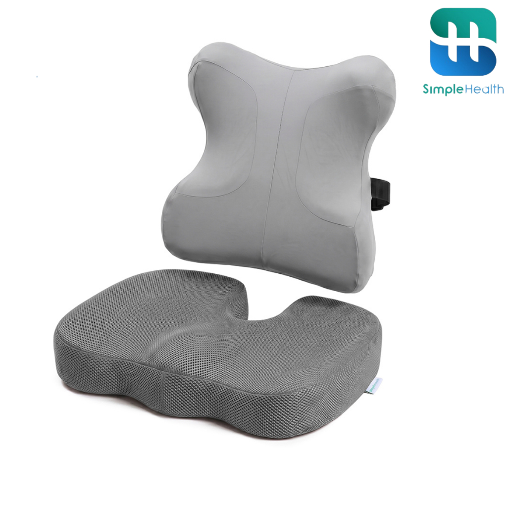Simple Healthcare เบาะรองนั่งเพื่อสุขภาพ เบาะรองหลัง backrest cushion ลดปวดหลัง ลดปวดเอว รับประกัน 3 เดือน