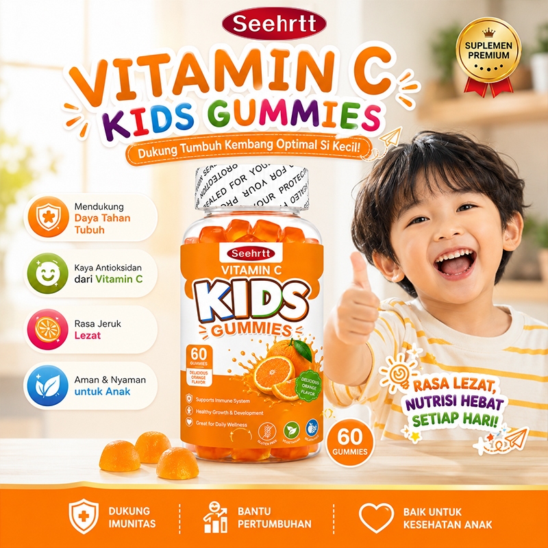 Seehrtt วิตามินซี Vitaminc Gummy วิตามินเด็ก Vitamin C Gummy for Kids วิตตามินซี วิตามิน C
