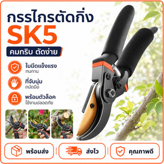 จัดส่งในวันเดียวกัน ✂️กรรไกรตัดกิ่งไม้ กรรไกรตัดหญ้า แต่งสวน กรรไกรตัดกิ่ง sk5✂️