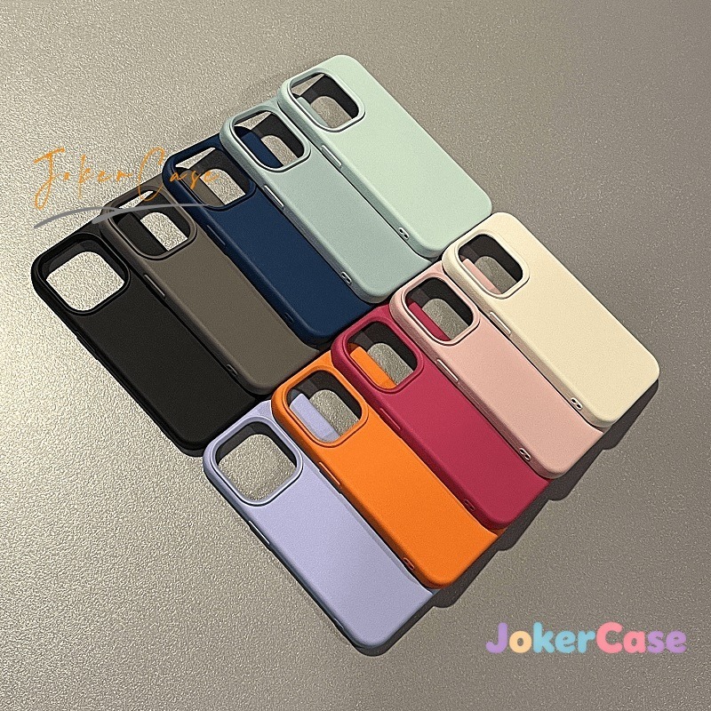 ใช้ได้กับ iPhone 17 16 12 13 11 14 15 Pro Max 7 8 Plus XR X XS Max 16 14 15 Plus เคสโทรศัพท์หนังพื้นผิวสีพื้นเรียบง่าย