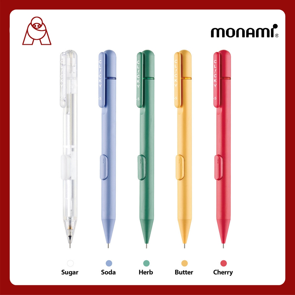 Monami ดินสอ ดินสอกด รุ่น Clicky ไส้ดินสอ ขนาด 0.5 มม. มีให้เลือกถึงห้าสี